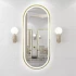 Custom Salon Tall Full Length Mirror with LED Light Wall Hanging Long Mirror for Bedroom Lighted Full Size Body Mirror