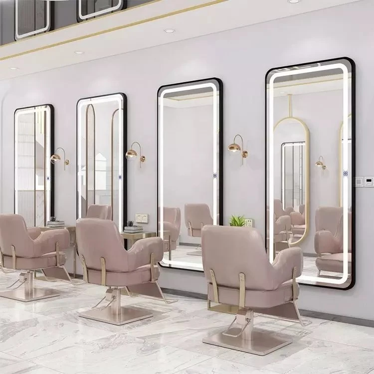 European-Style Aluminum Mirrors Decor Wall Arched Full-Length Mirror Beauty Bridal Shop Large Mirror