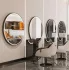 High Quality Large Full Length Gold Styling Barber Salon Furniture Wall Mounted Hairdressing Makeup LED Beauty Salon Mirror