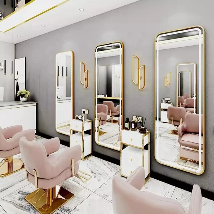 Home Dressing Room Whole Body LED Lighted Makeup Mirror Full Length Hair Beauty Salon Mirror with Lights