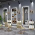 Modern Style Salon Furniture Hair Salon Hairdressing Mirror Wall-Mounted Double-Sided Makeup Mirror, Mirror with LED