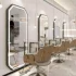 Modern Style Salon Furniture Hair Salon Hairdressing Mirror Wall-Mounted Double-Sided Makeup Mirror, Mirror with LED