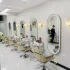 Wall Mounted Salon Mirror Metal Frame LED Lighted Dressing Room Rectangle Mirrors