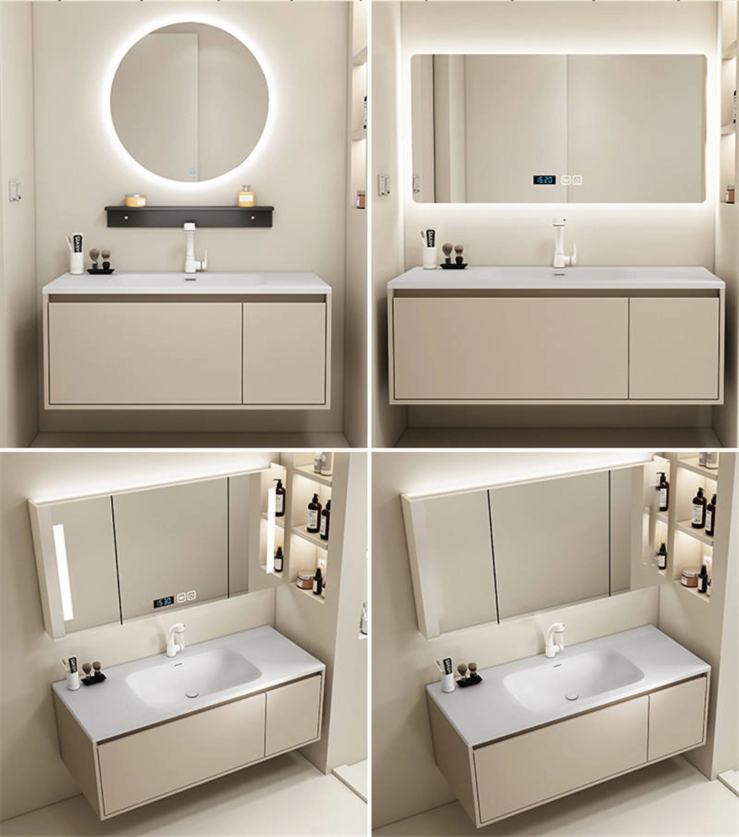 2023 New Design Bathroom Cabinet Mirror Bathroom Vanity American Wood Luxury Bathroom Cabinet Set