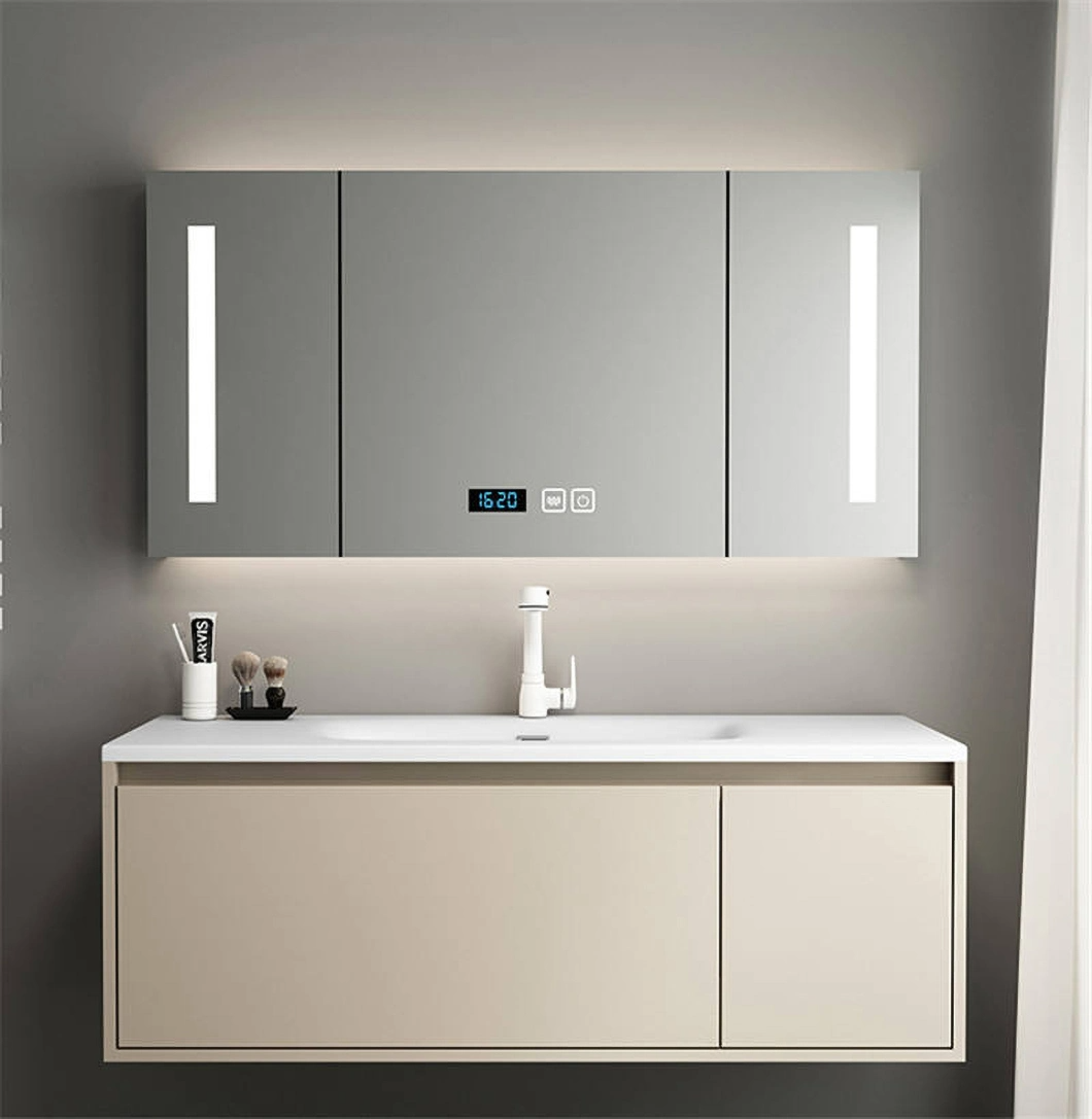 2023 New Design Bathroom Cabinet Mirror Bathroom Vanity American Wood Luxury Bathroom Cabinet Set