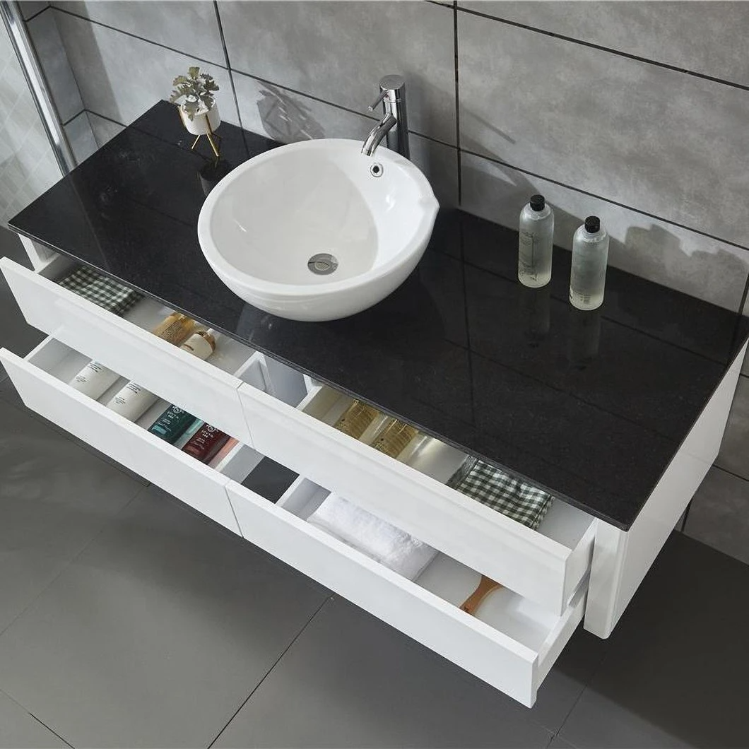 2023 Powder Room Single Sink Bathroom Cabinet Modern Bathroom Solid Wood Waterproof Medicine Cabinet for Sale