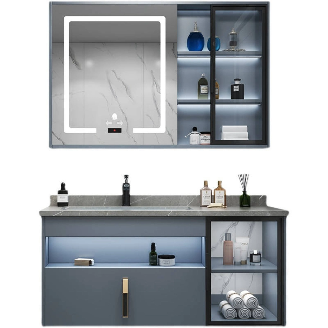 High Quality Modern Wall Mounted Bathroom Cabinets Plywood Aluminum Bathroom Cabinets with Mirrors