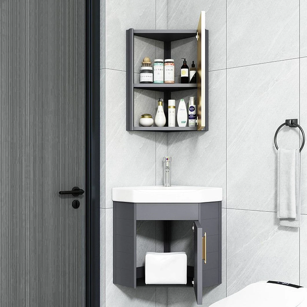 Modern Bathroom Corner Wooden Mini Bathroom Cabinet Bathroom Sink Cabinet with Mirror Cabinet