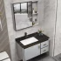 Modern Corner Waterproof Storage Cabinet Solid Wood Vanity Bathroom Mini Small Bathroom Cabinet