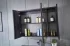 Modern Oak Bathroom Vanity Hotel Black Single Sink Small Bathroom Cabinet with Smart Mirror Cabinet