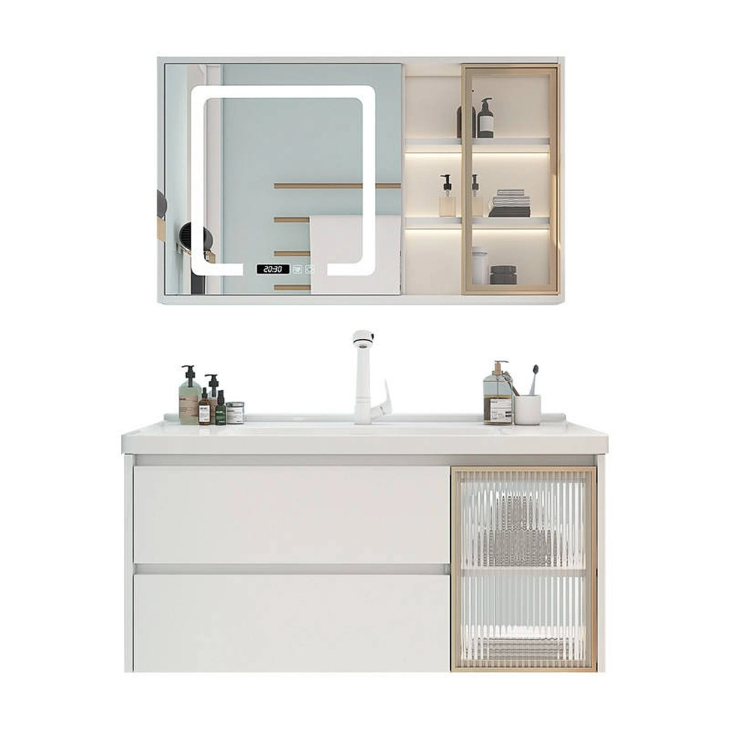 2023 New Bathroom Cabinet Double Sink Bathroom Furniture Waterproof Vanity Set with Mirror Cabinet