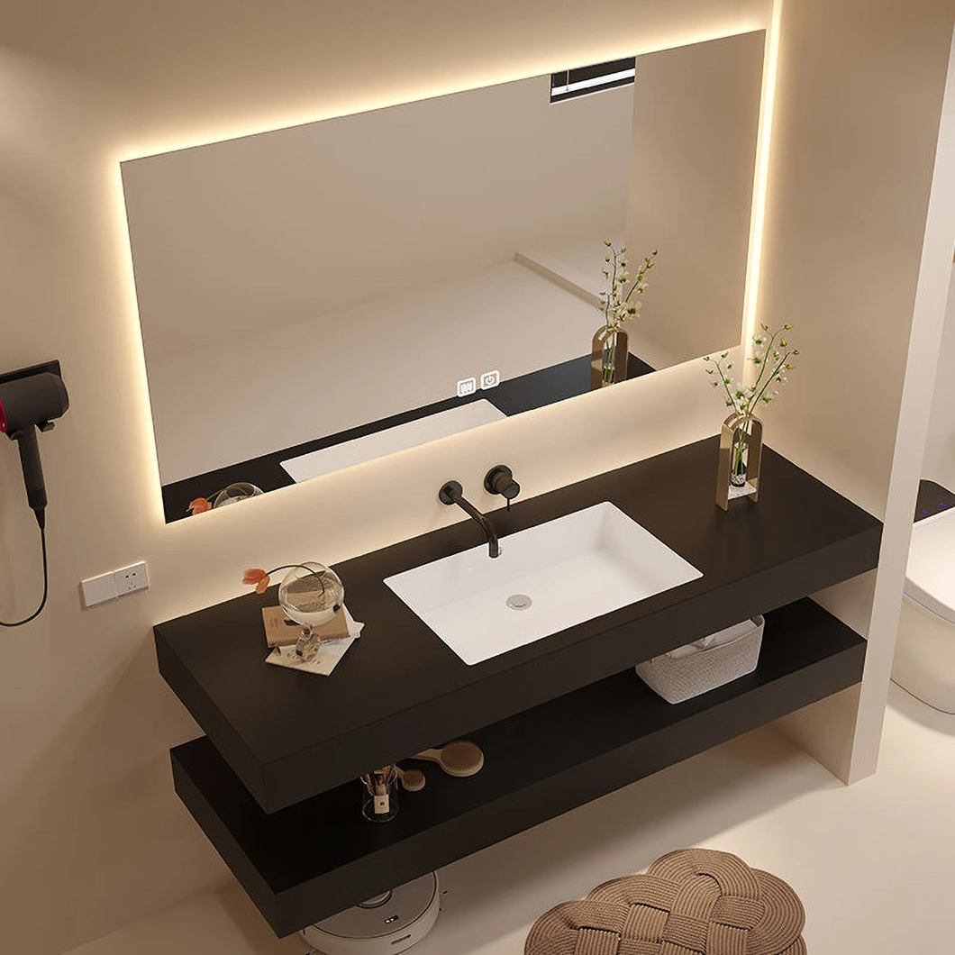 Floor Standing Smart Mirror Cabinet Double Sink Cabinet Bathroom Furniture Bathroom Cabinet Set