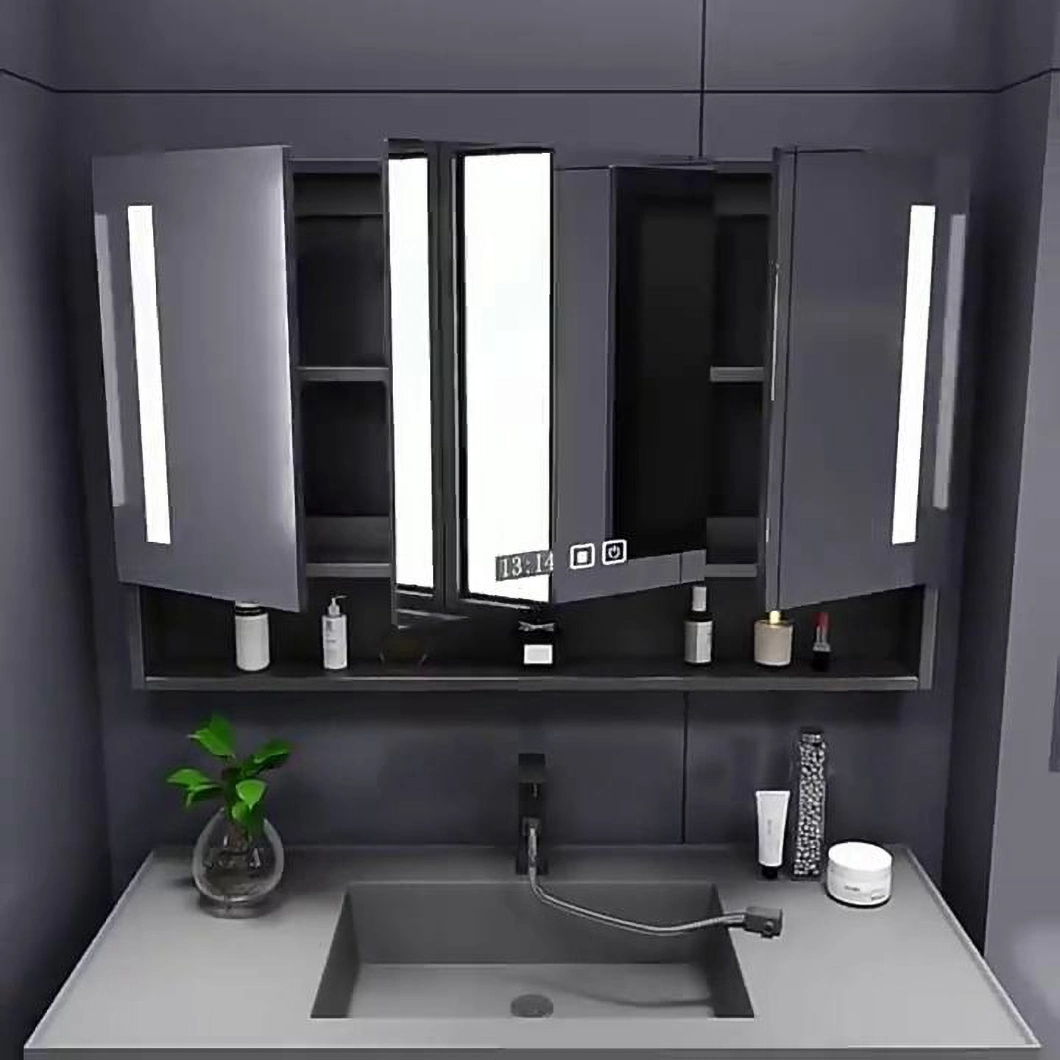 Floor Standing Smart Mirror Cabinet Double Sink Cabinet Bathroom Furniture Bathroom Cabinet Set