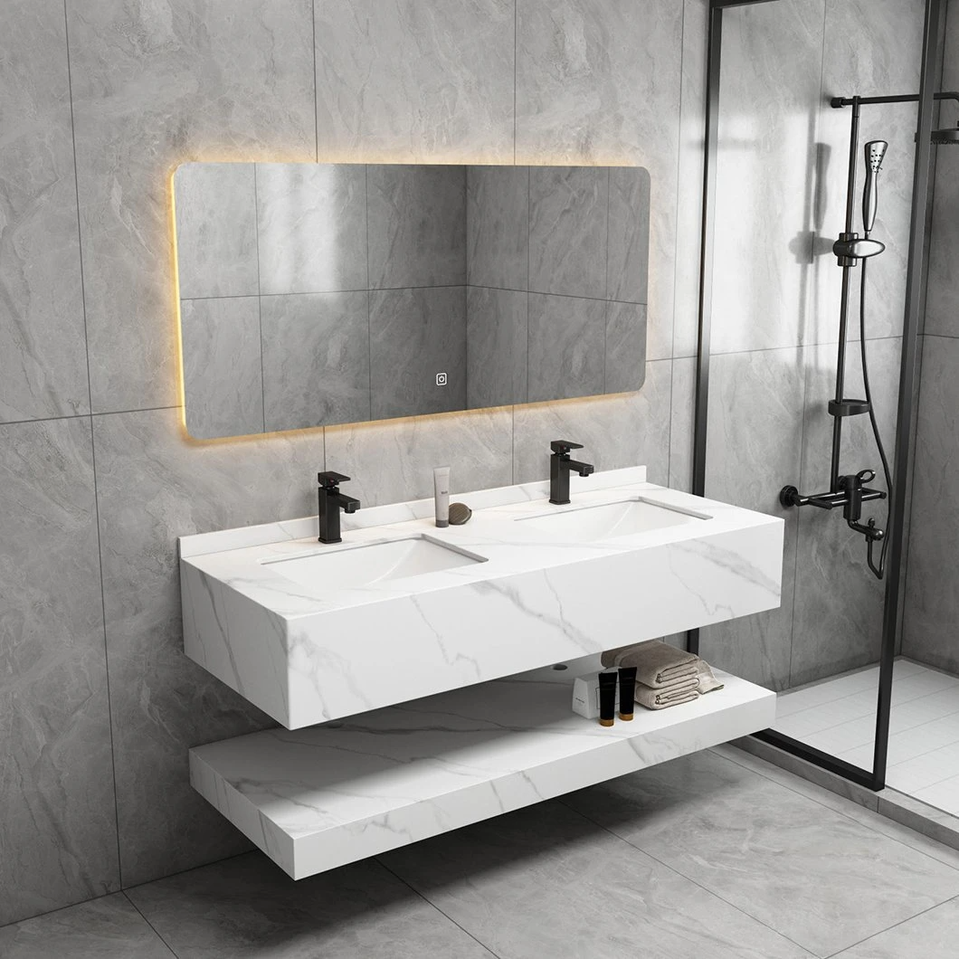 Modern Marble Corner Organizer Bathroom Vanity Set Bathroom Vanity Waterproof Bathroom Cabinet