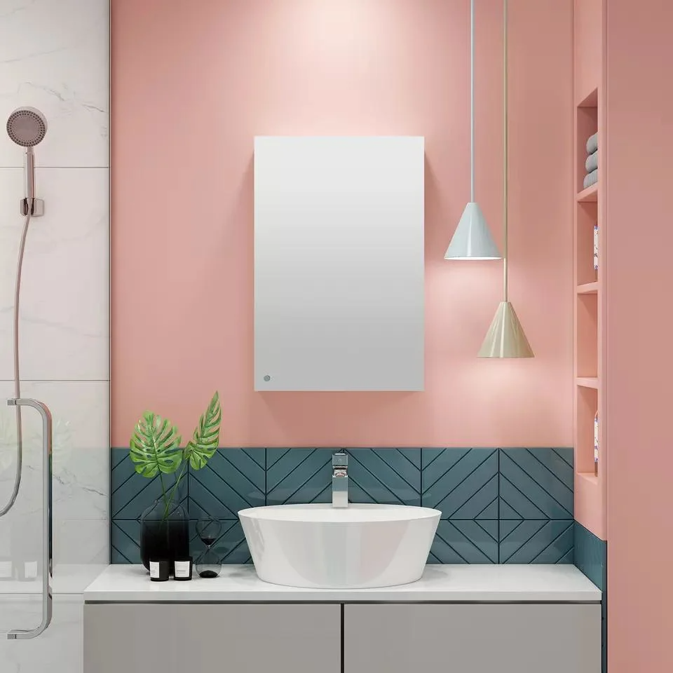 Modern Design Wall Hanging Stainless Steel Bathroom Storage Mirror Cabinet Bathroom Vanity