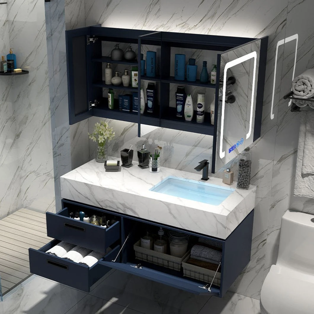 Modern Marble Corner Organizer Bathroom Vanity Set Bathroom Vanity Waterproof Bathroom Cabinet