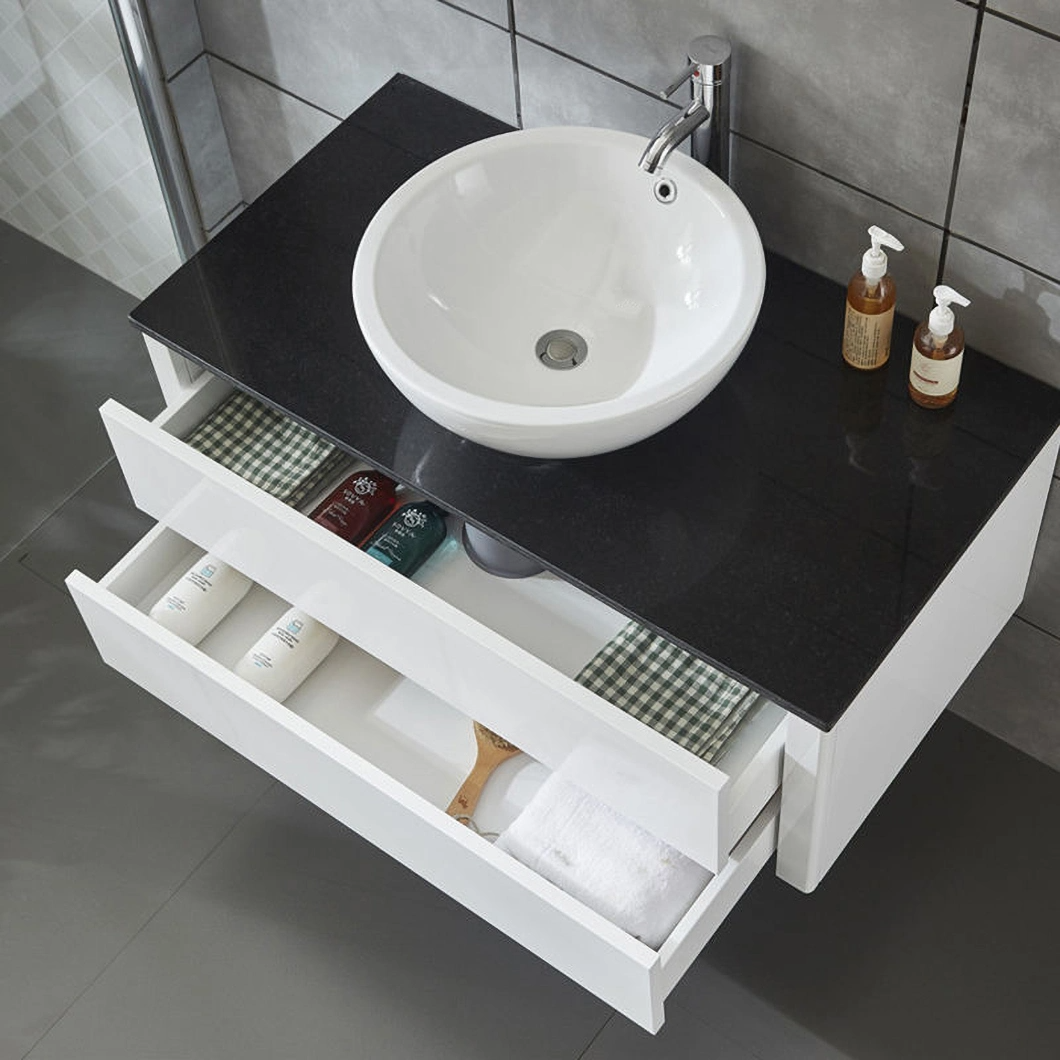 Ready Made 31 Inch Corner Integrated Basin Toilet Chinese Factory Basin Bathroom Cabinet with Mirrored Cabinet