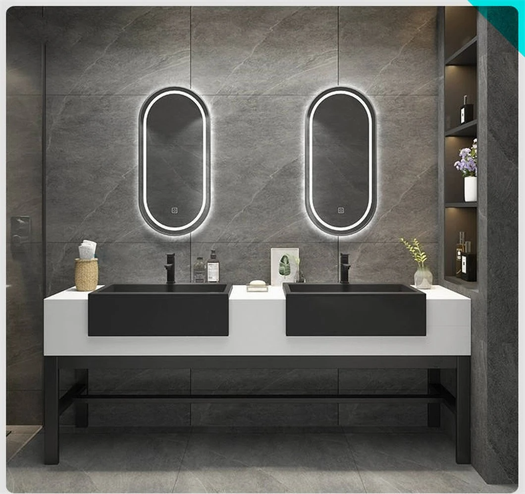 Chinese Large Glass Makeup Room Emerald Left Recessed Buffer Hinges Bathroom Cabinet with Side Cabinet