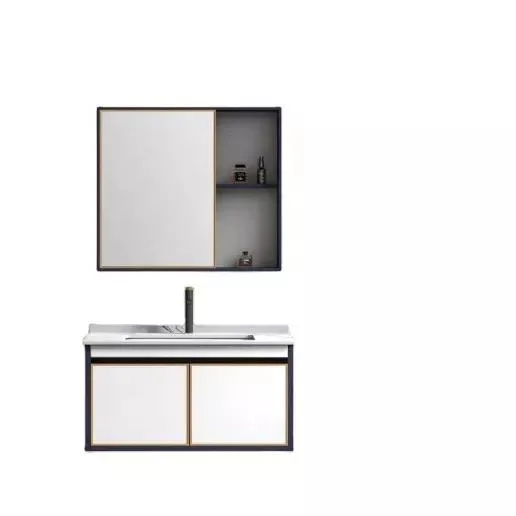 Simple Style PVC Washbasin Mirror Bathroom Wall Mounted Cabinet Vanity Furniture