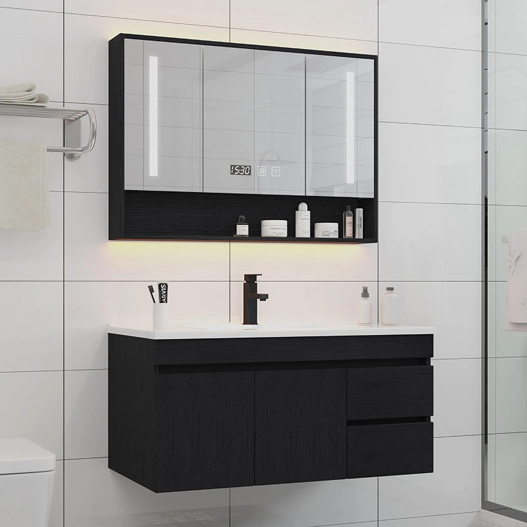 Wall Hung Cabinet Mirror Fixtures Light Bathroom Without Top Vessel Sink Walk in Custom Rectangular Bathroom Vanity Cabinet