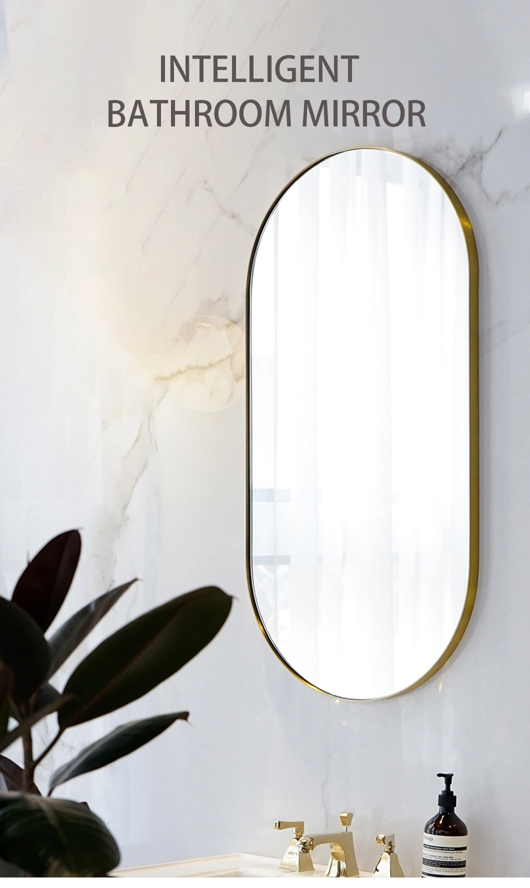 Fashion Wall Mounted Metal Make up Fancy Bathroom Mirrors Full Length Mirror Glass Mirror