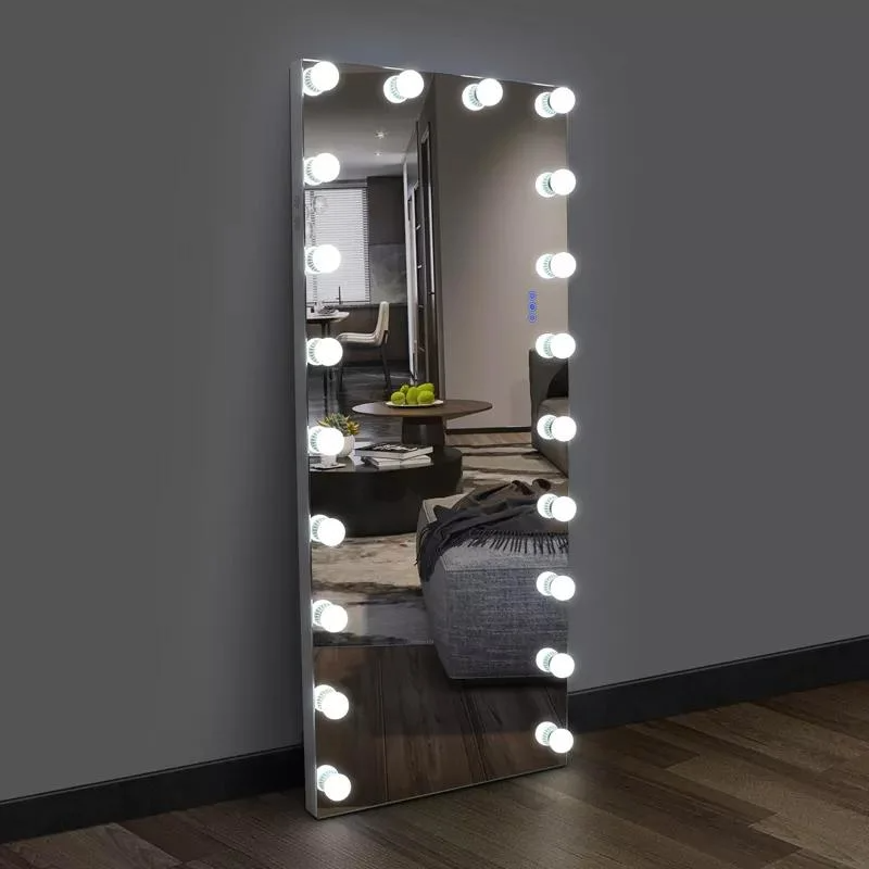 Bluetooth Speaker Salon Hollywood Full Body Length LED Lights Vanity Mirror