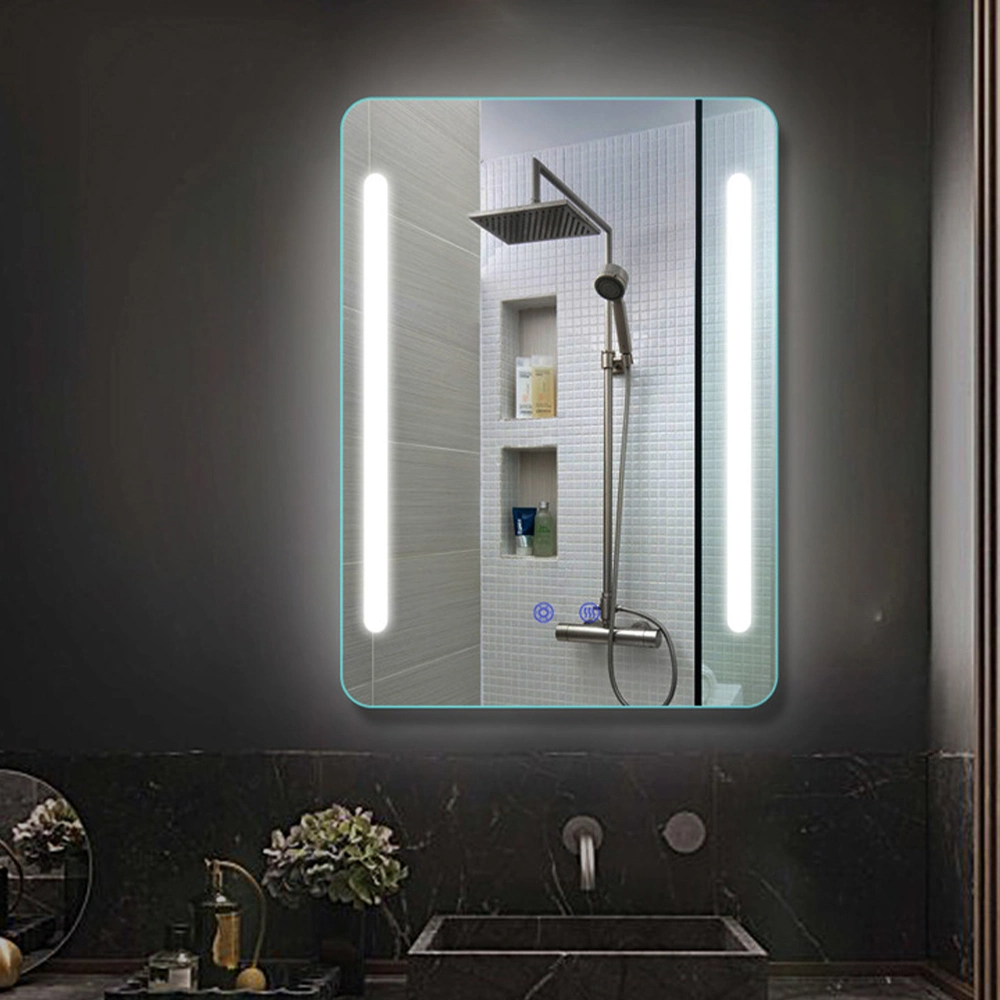 Dimmable Touch Switch LED Smart Mirror Furniture Lighting Bathroom Mirror OEM Factory Bluetooth Makeup Mirror LED Bathroom Mirror Home Decoration Wall Mirror