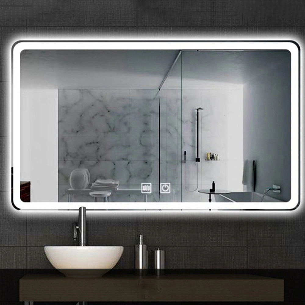 Factory Wholesale Touch Sensor Home Wall Decoration Salon Furniture Wall Mounted Make up LED Smart Home LED Bathroom Mirror with Defogger and Bluetooth Speaker