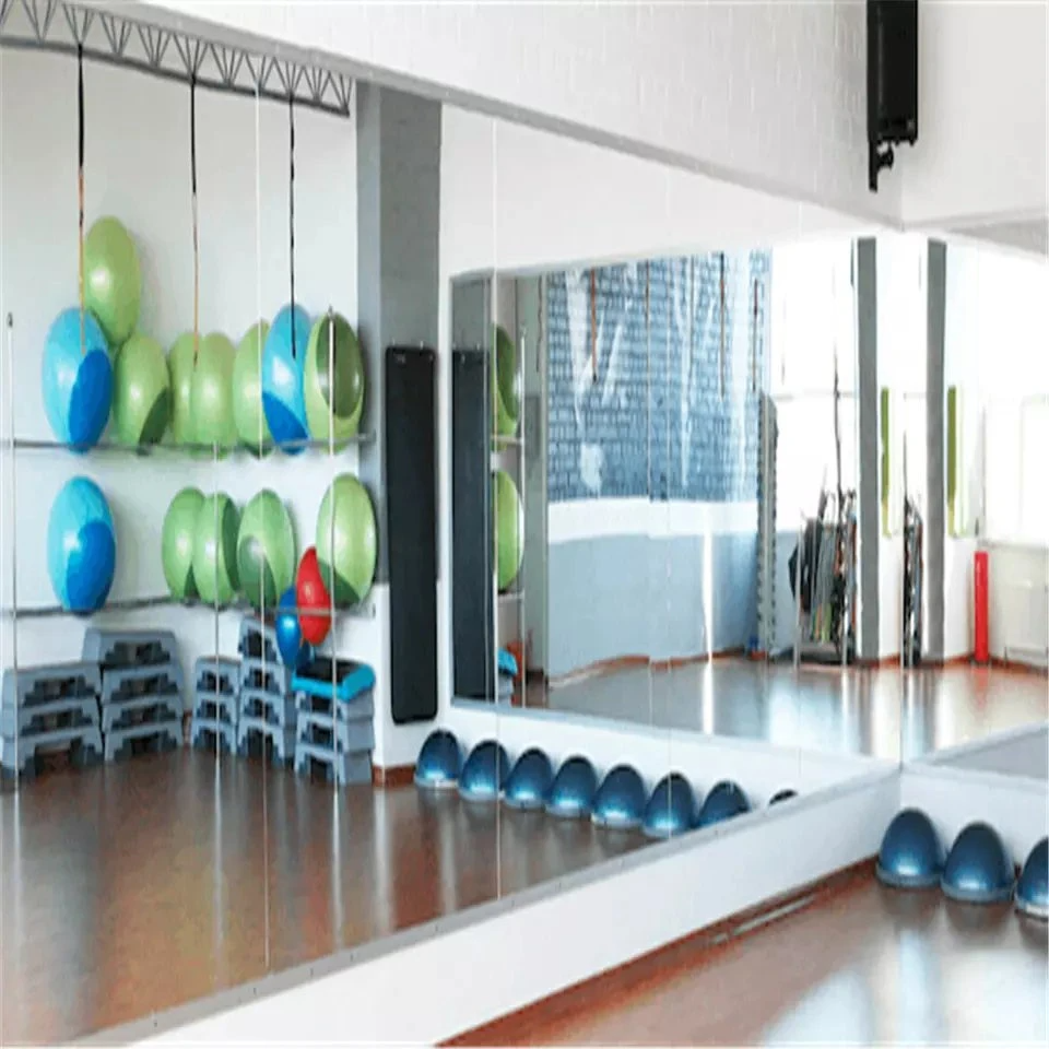 Large Frameless Customized Size Safety Film Backside Dance Studio Gym Wall Mirrors