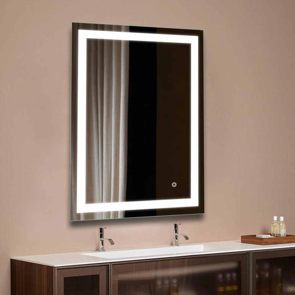 Square Modern Defogger Shaving Bathroom Mirrors Frameless Vanity Mirror