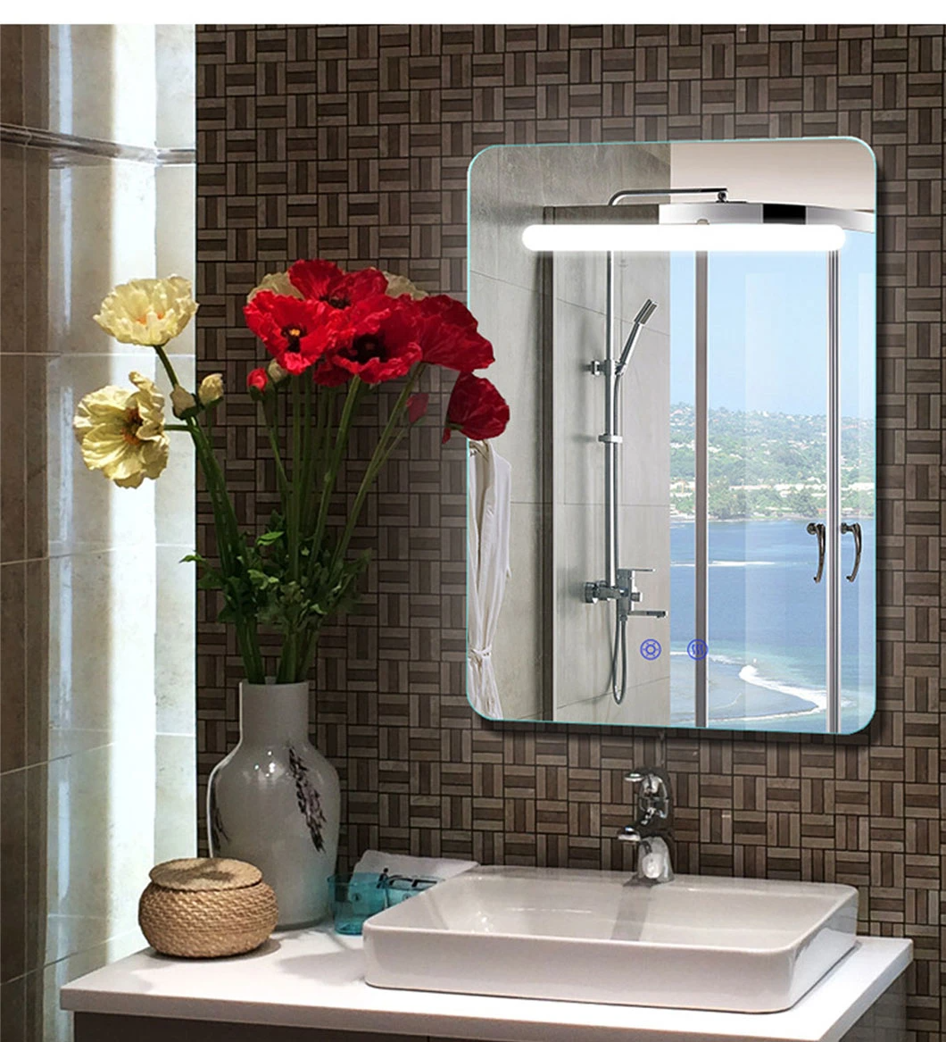 Square Modern Defogger Shaving Bathroom Mirrors Frameless Vanity Mirror