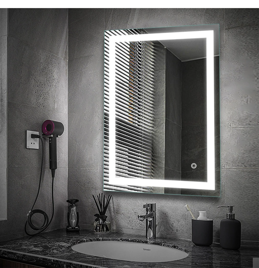 Square Modern Defogger Shaving Bathroom Mirrors Frameless Vanity Mirror