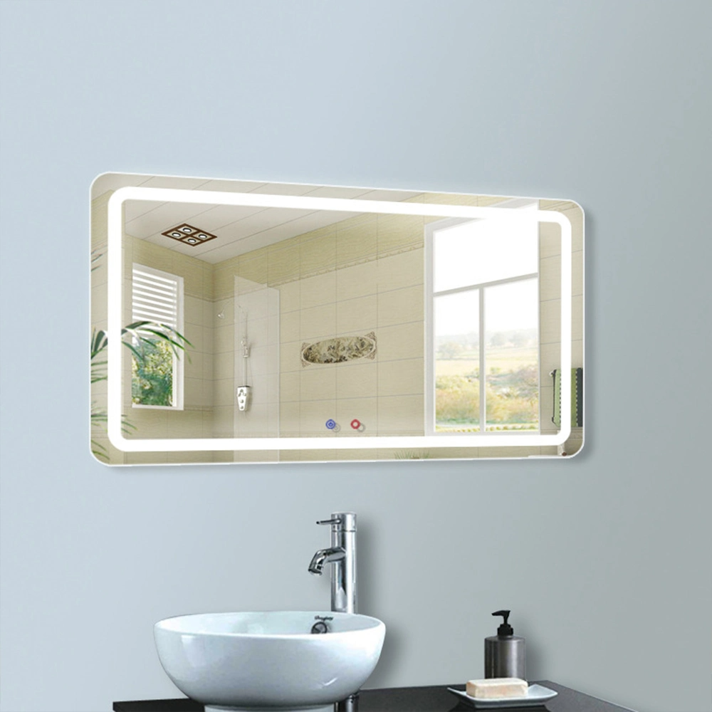 Factory Hotel Large Rectangle Touch Screen Backlit Smart LED Light Lighted Bathroom Wall Mirror