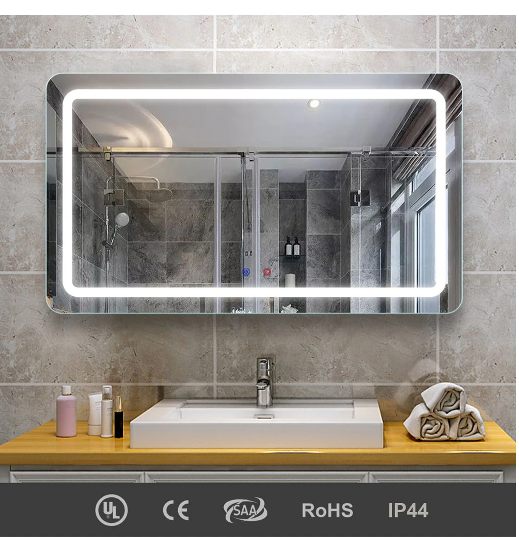 Factory Rectangle Modern Fogless LED Decorative Large Bathroom Vanity Mirror