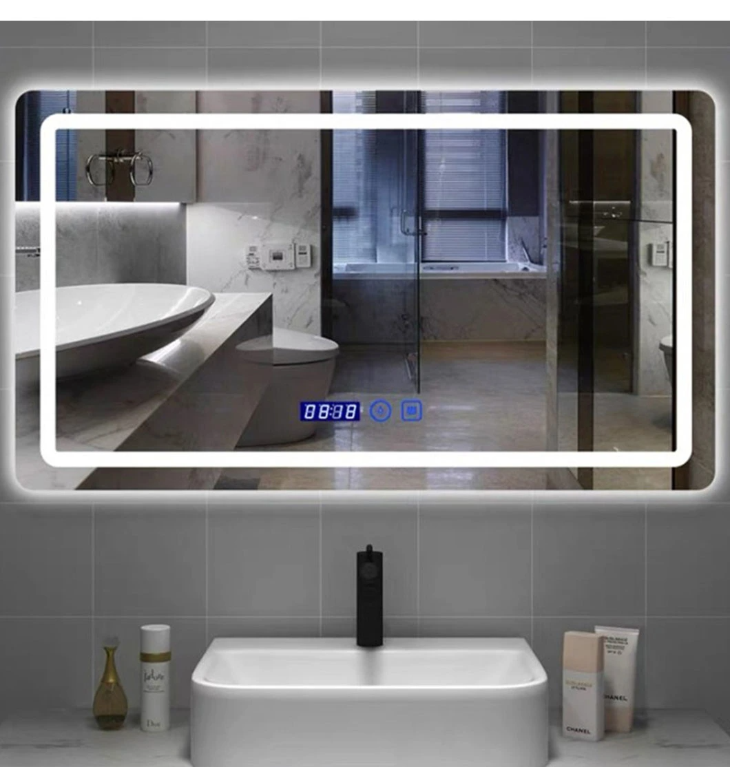 Fashion Modern Glass with Lights Makeup Wall Dressing Elegant Bathroom Mirrors Mirror