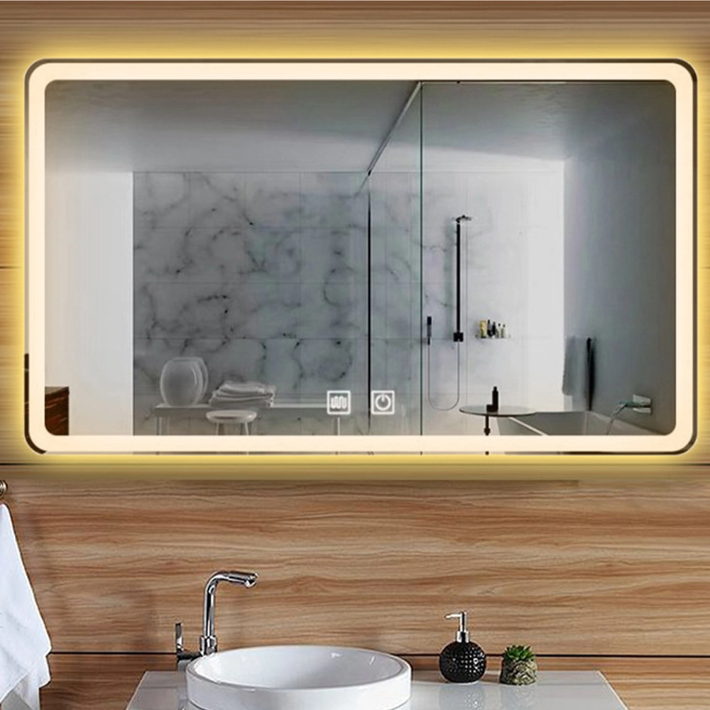 Fashion Modern Glass with Lights Makeup Wall Dressing Elegant Bathroom Mirrors Mirror