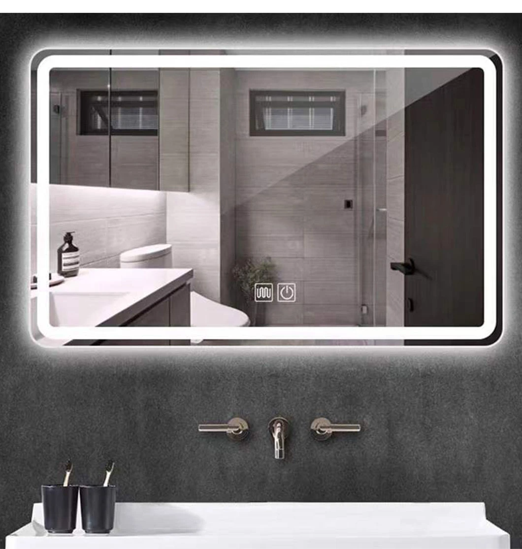 Fashion Modern Glass with Lights Makeup Wall Dressing Elegant Bathroom Mirrors Mirror