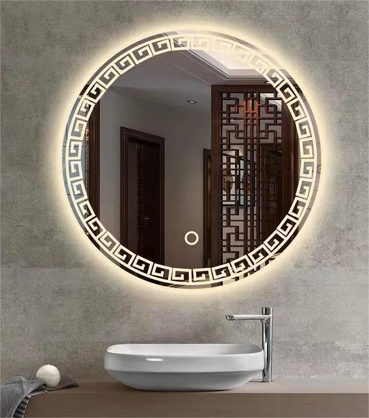 High Quality Lighted Rustproof Light up Round MID Century Modern Bathroom Mirror