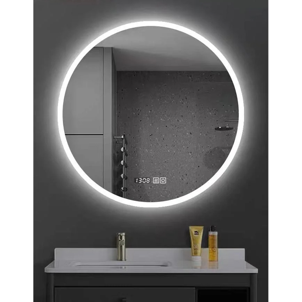 High Quality Modern Single Sided MID Century Decorative Mirrors Over Sink Round LED Bathroom Mirror