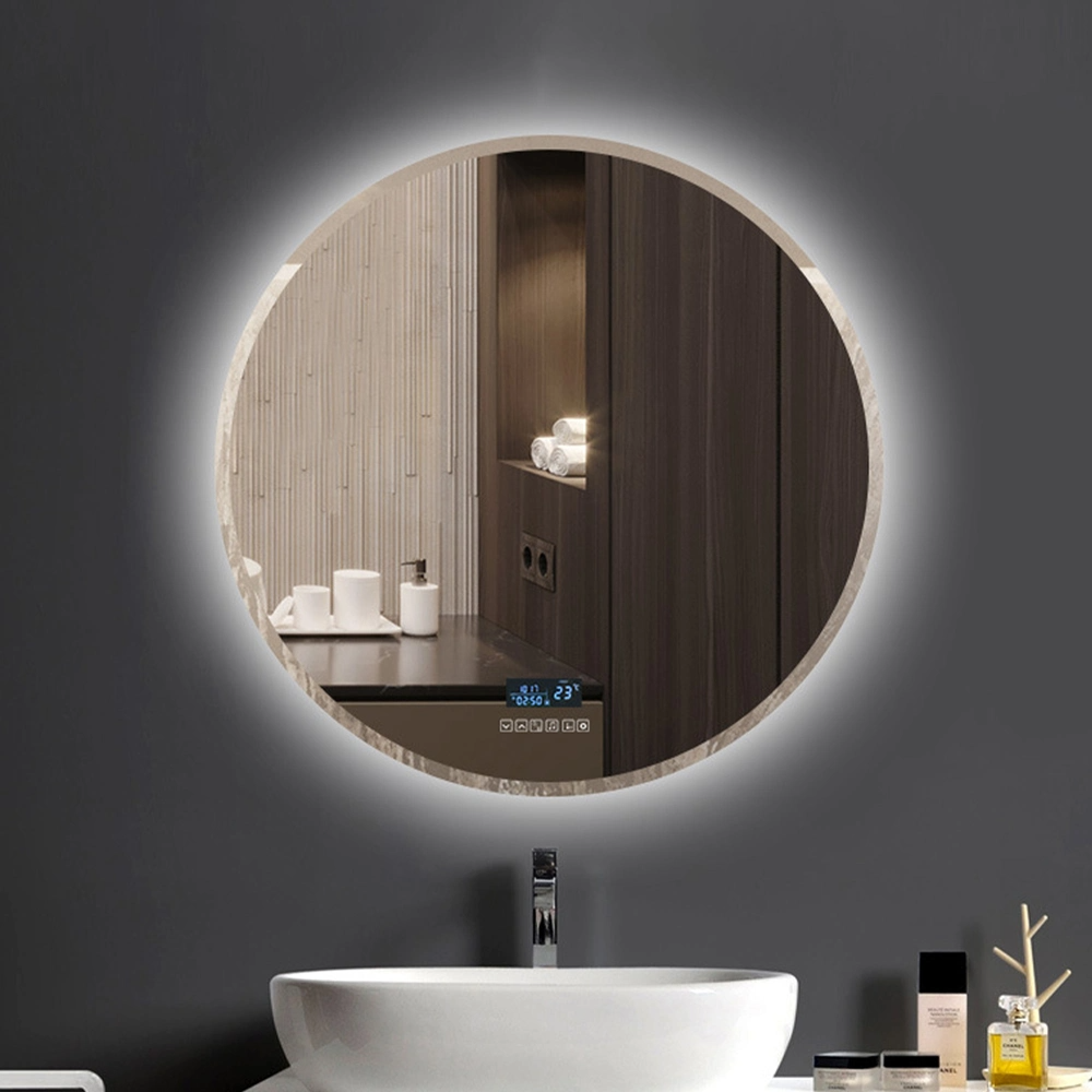 Modern Hot Sale Black White Golden Silver Framed Bathroom Mirror with LED Lighting and Anti Fog