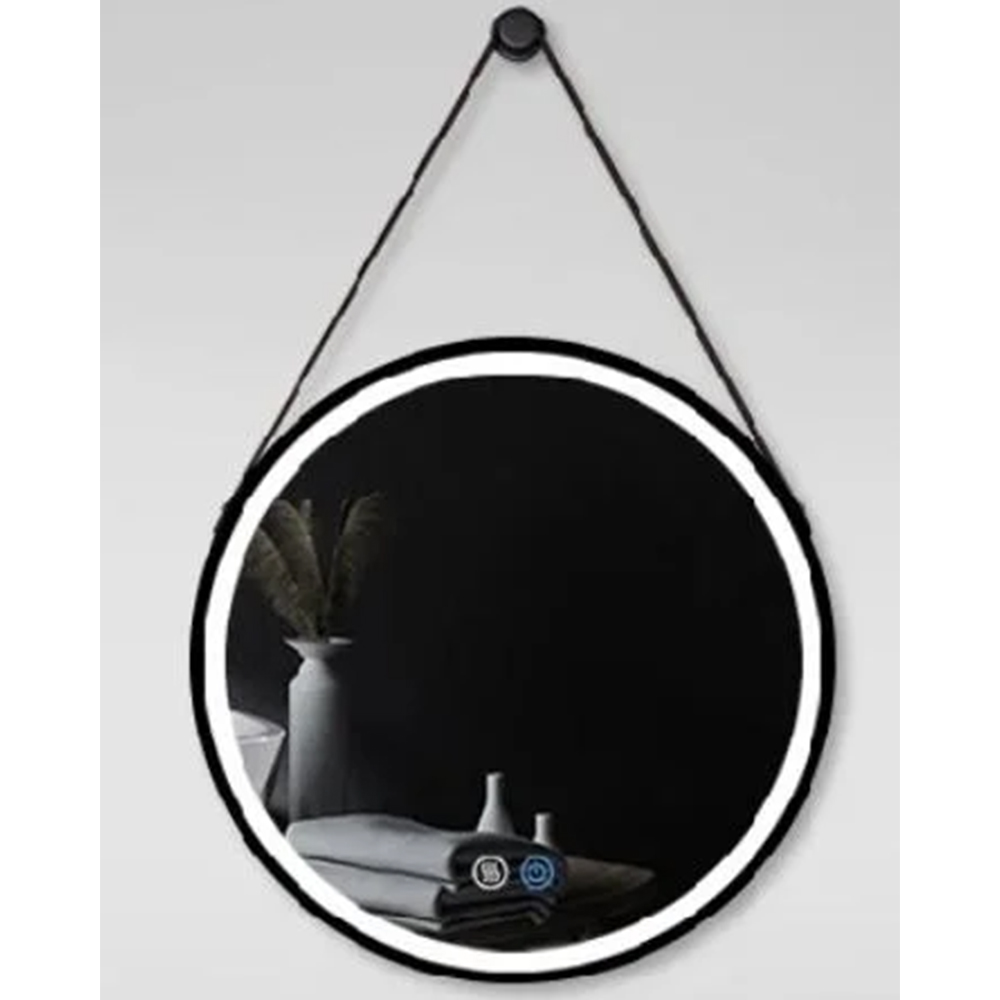 Wholesale Wall-Mounted Large Round Mirror Decorative Make-up Framed Mirror with Black Frame for Bedroom Espejo