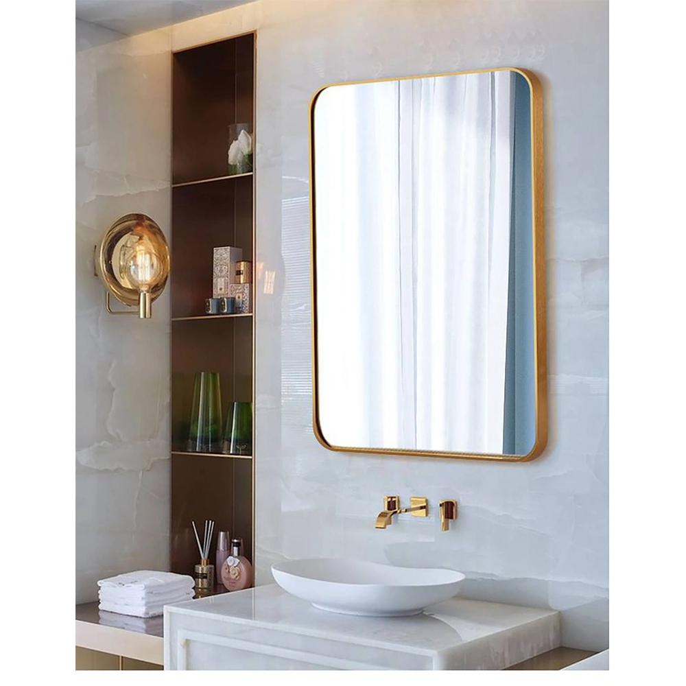 Best Selling Product New Large Gold Round Shape Aluminum Alloy Frame Decorative Wall Mirrors