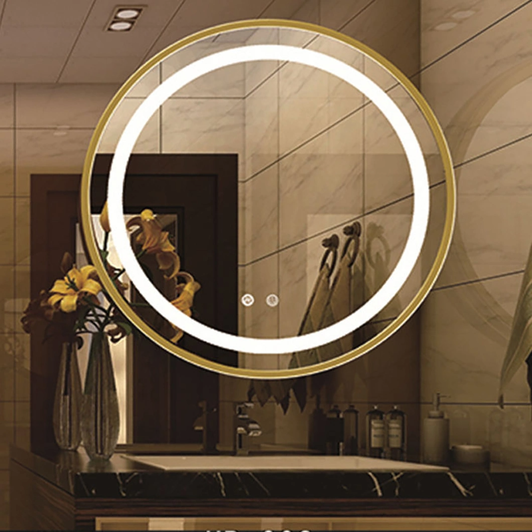 Customized LED Backlit Mirror Round Anti-Fog Frameless LED Lighted Hotel Luxury Bathroom Mirror