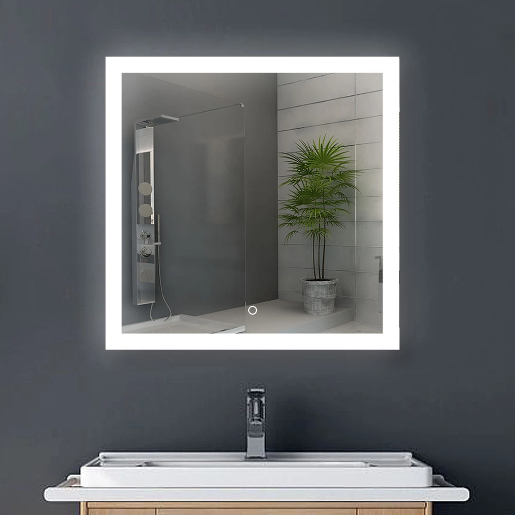 Factory Price Hotel Luxury Bathroom LED Smart Touch Sensor Frameless Wall-Mounted Bathroom Mirror