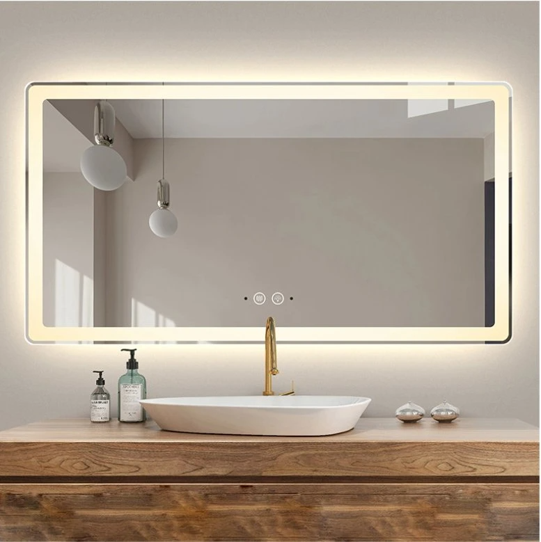 Factory CE/UL 2022 Hotel LED Smart Mirror Anti-Fog Touch Switch Lighted Illuminated Backlit Bluetooth Speaker Wall Furniture