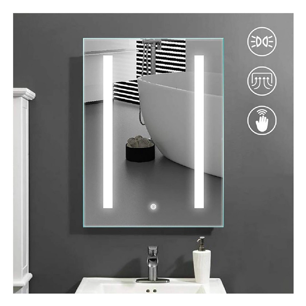 Factory Price Hotel Luxury Bathroom LED Smart Touch Sensor Frameless Wall-Mounted Bathroom Mirror