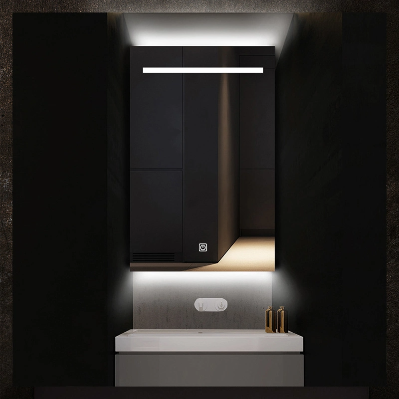 Modern Wall Smart Mirror Lighted Bathroom Antifog Mirror LED Bathroom Mirror with LED Light