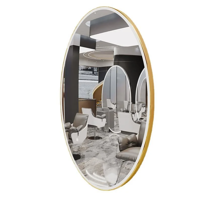 New Fashion Big Size Salon Mirror Customized LED Light Styling Station Beauty Mirror Barber Furniture