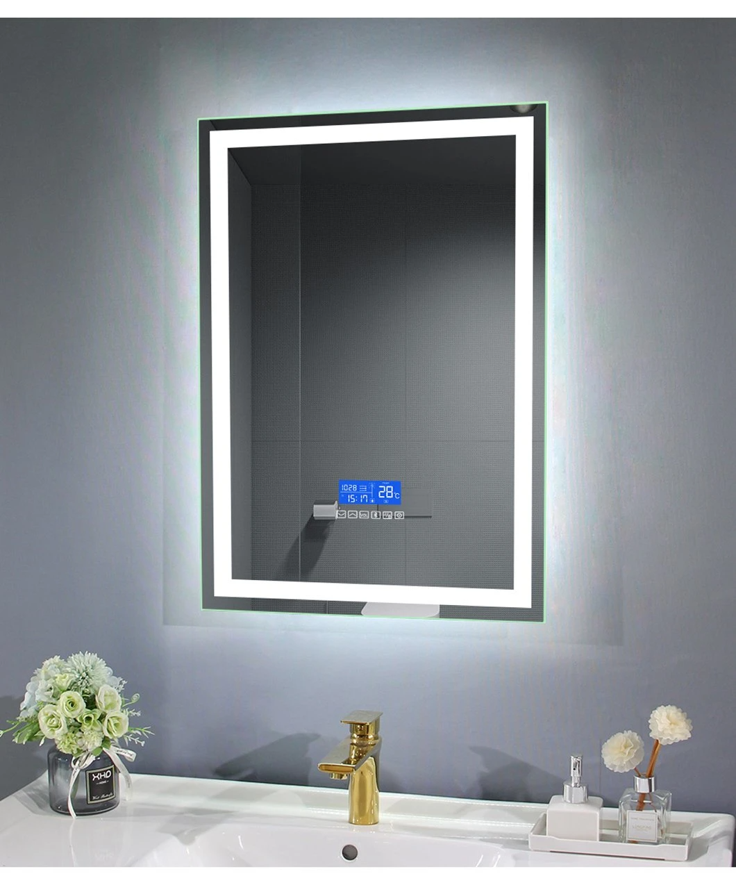 USA Hot Sell Hotel Furniture LED Lighted Vanity Mirror Bathroom Anti Fog LED Bath Mirror