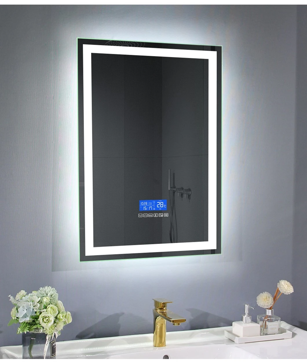 USA Hot Sell Hotel Furniture LED Lighted Vanity Mirror Bathroom Anti Fog LED Bath Mirror